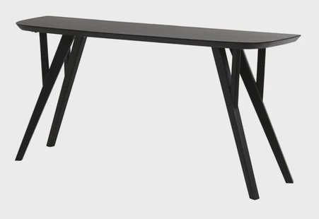 Light & Living Sidetable 'Quenza' Acaciahout, 160cm, kleur Mat Zwart