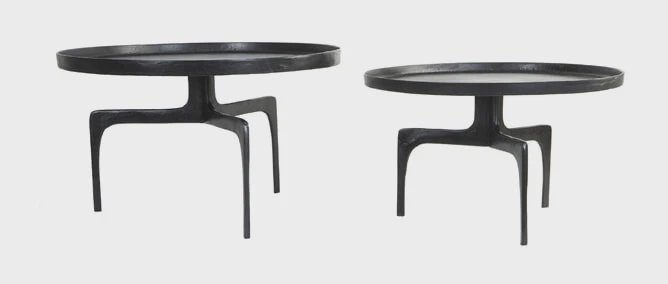 Light & Living Salontafel 'Pano' Set van 2 stuks, kleur Donker Brons