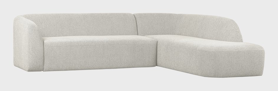 WOOOD Hoekbank 'Sloping' Rechts, kleur Pearl Melange