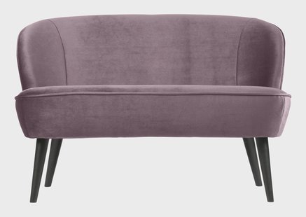 WOOOD Bankje 'Sara' Velvet, kleur Lila