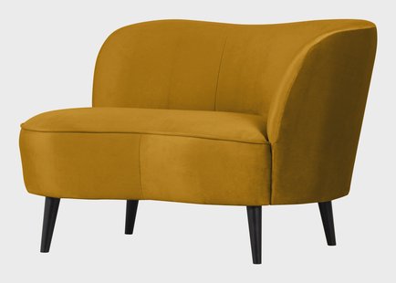 WOOOD Lounge Fauteuil 'Sara' Rechts, Velvet, kleur Oker