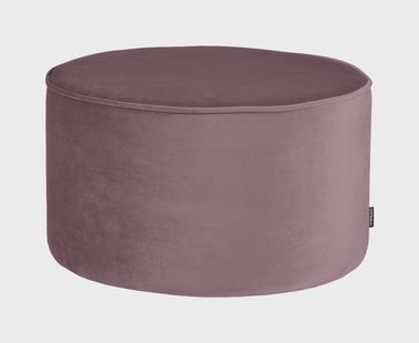 WOOOD Poef 'Sara' Laag, Velvet, kleur Warm Lila