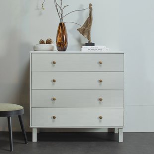 WOOOD Ladekast/Commode 'Madu' 91 x 94cm, kleur Wolkengrijs