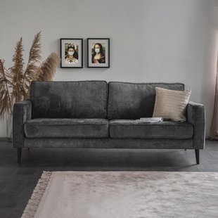 SEVN Bank 'Paulette' 4-zits, Chenille, kleur Donkergrijs