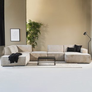 SEVN Hoekbank 'Tori' Links, 404cm, kleur Beige