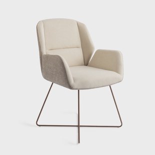 Jesper Home Eetkamerstoel 'Myoko' Cross Rose, kleur Sandy Hill