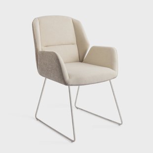 Jesper Home Eetkamerstoel 'Myoko' Slide Steel, kleur Sandy Hill