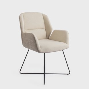 Jesper Home Eetkamerstoel 'Myoko' Cross Black, kleur Sandy Hill