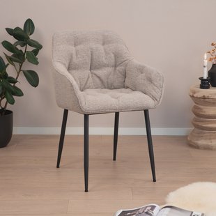 Sohome Eetkamerstoel 'Milly' Bouclé, kleur Beige