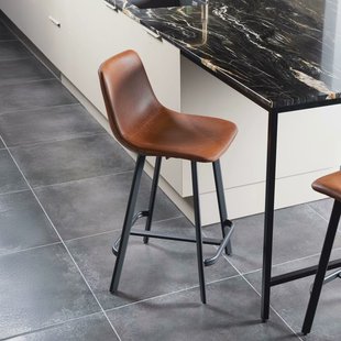 Bendt Barstoel 'Xanthe' PU, kleur Cognac (zithoogte 63cm)