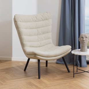 Bendt Fauteuil 'Frederikke' Bouclé, kleur Crème