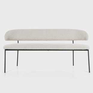 Eleonora Eetkamerbank 'Luka' Bouclé, 160cm, kleur Beige