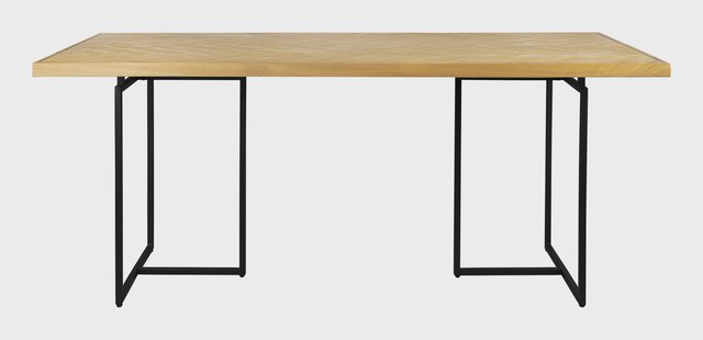 Dutchbone Eettafel 'Class' Eikenhout, 220 x 90cm, kleur Naturel
