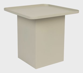 ZILT Vierkante Bijzettafel 'Michee' 44 x 44cm, kleur Ivory