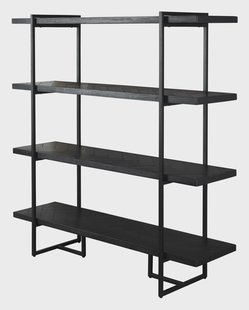 Dutchbone Wandrek 'Class' Acaciahout, 146 x 140cm, kleur Zwart