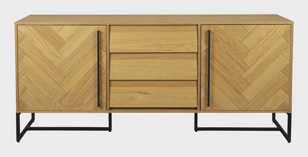 Dutchbone Dressoir 'Class' Eikenhout, 180cm, kleur Naturel
