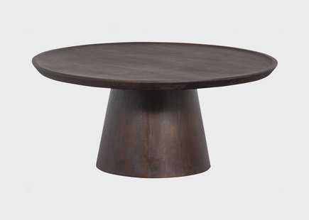 vtwonen Ronde Salontafel 'Coffee A Gogo' Mangohout, 90cm