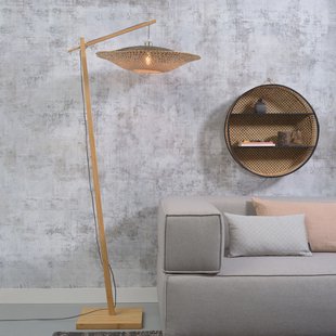 GOOD&MOJO Vloerlamp 'Kalimantan' Bamboe, 176cm, kleur Naturel