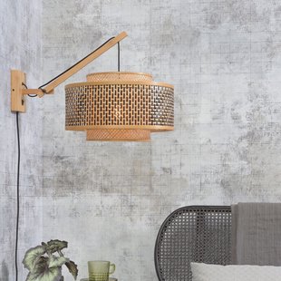GOOD&MOJO Wandlamp 'Bhutan' Small, Ø50cm, Bamboe, kleur Naturel