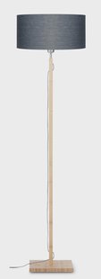 Good&Mojo Vloerlamp 'Fuji' Bamboe en Eco linnen, kleur Donkergrijs