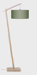 GOOD&MOJO Vloerlamp 'Andes' Bamboe en Eco linnen, 176cm, kleur Groen