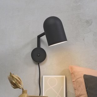 its about RoMi Wandlamp 'Marseille' 26cm, kleur Zwart