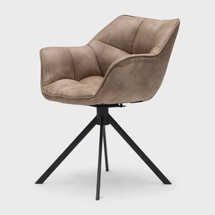 Rivièra Maison Draaibare Eetkamerstoel 'Carnaby' Pellini, kleur Camel