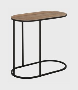 DTP Home Ovale Laptoptafel 'Terra' Teakhout, 65 x 35cm, kleur Naturel