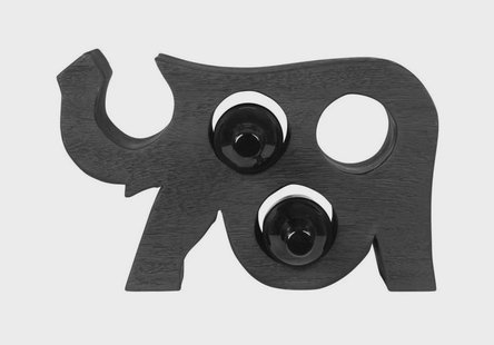 MUST Living Wijnrek 'Elephant' Suarhout, kleur Zwart