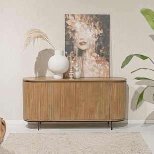 Livingfurn Dressoir 'Noor' Mangohout, 170cm, kleur Naturel