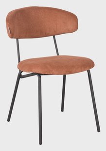 LABEL51 Eetkamerstoel 'Zack' Rib, kleur Roest