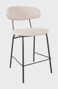 LABEL51 Barkruk 'Zack' Bouclé, kleur Naturel (zithoogte 65cm)