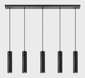 LABEL51 Hanglamp 'Ferroli' 5-lamps, kleur Zwart