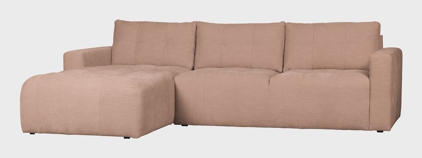 vtwonen Loungebank 'Bar' Links, Washed look, kleur Roze