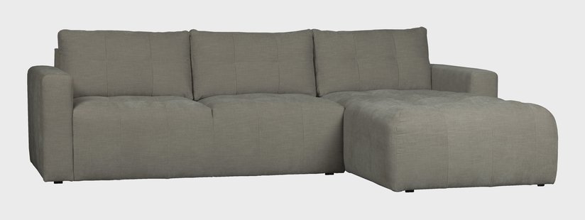 vtwonen Loungebank 'Bar' Rechts, Washed look, kleur Warm Grijs