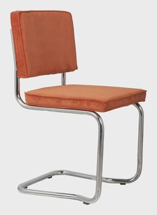 Zuiver Eetkamerstoel 'Ridge' Rib Kink, kleur Oranje