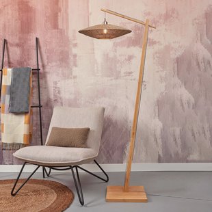 GOOD&MOJO Vloerlamp 'Iguazu' Bamboe en jute, 176cm, kleur Naturel