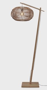 GOOD&MOJO Vloerlamp 'Madeira' Bamboe en rotan, 176cm, kleur Naturel
