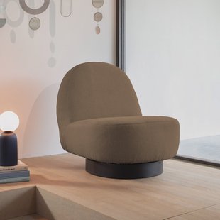 Zuiver Draaifauteuil 'Eden' Chenille, kleur Mosgroen