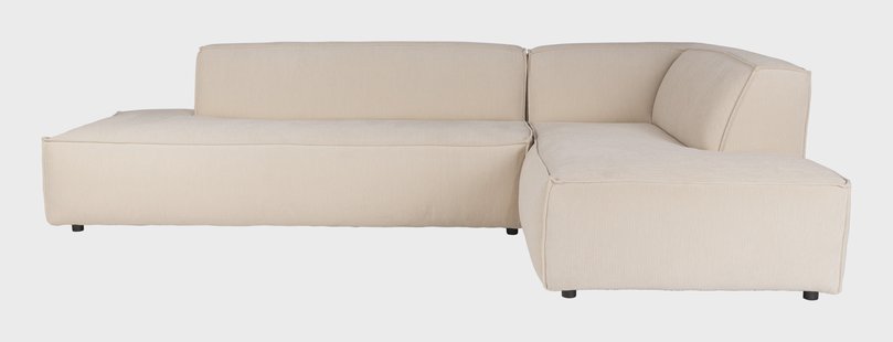 Zuiver Loungebank 'Fat Freddy' Rechts, Rib, kleur Naturel