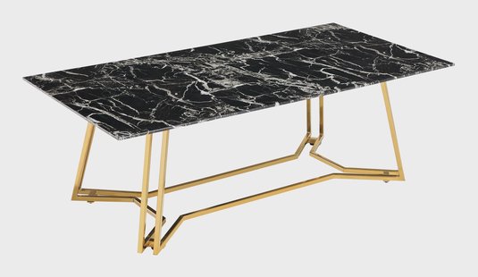 Artistiq Salontafel 'Facundo' Marmerlook, 110 x 60cm, kleur Zwart