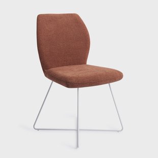 Jesper Home Eetkamerstoel 'Ikata' Cross White, kleur Cosy Copper