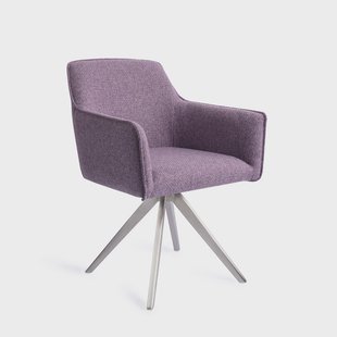 Jesper Home Eetkamerstoel 'Hofu' Turn Steel, Draaibaar, kleur Violet Daisy