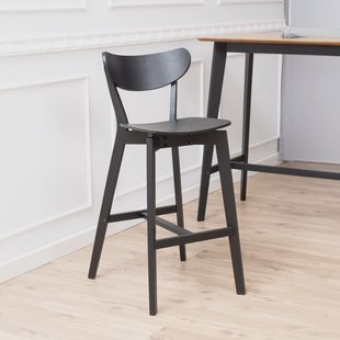 Bendt Barkruk 'Torkil' (zithoogte 77cm) Eiken, kleur Zwart