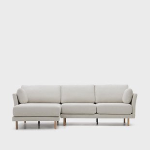 Kave Home Loungebank 'Gilma' Links/Rechts, Chenille, kleur Beige