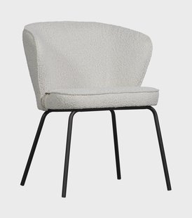 WOOOD Eetkamerstoel 'Admit' Bouclé, kleur Naturel