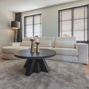 Richmond Loungebank 'Felix' Links, Chenille, kleur Wit