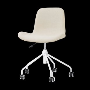 Nout-Fé bureaustoel cottonbeige - wit onderstel