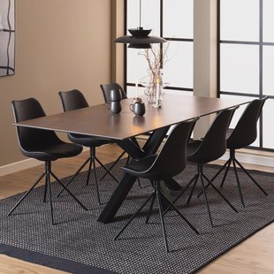 Bendt Eettafel 'Line' Keramiek, 200 x 100cm, kleur Bruin