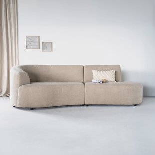 Sevn Organische Bank 'Denise' Teddystof, kleur Beige